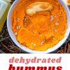 Pinterest graphic with text overlay reading "Dehydrated hummus easy no cook backpacking lunch""