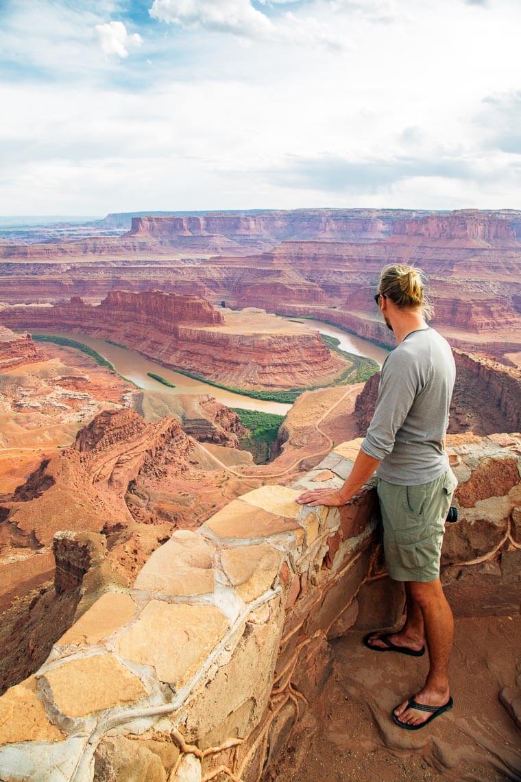 Michael looking into the canyon a dead horse state park