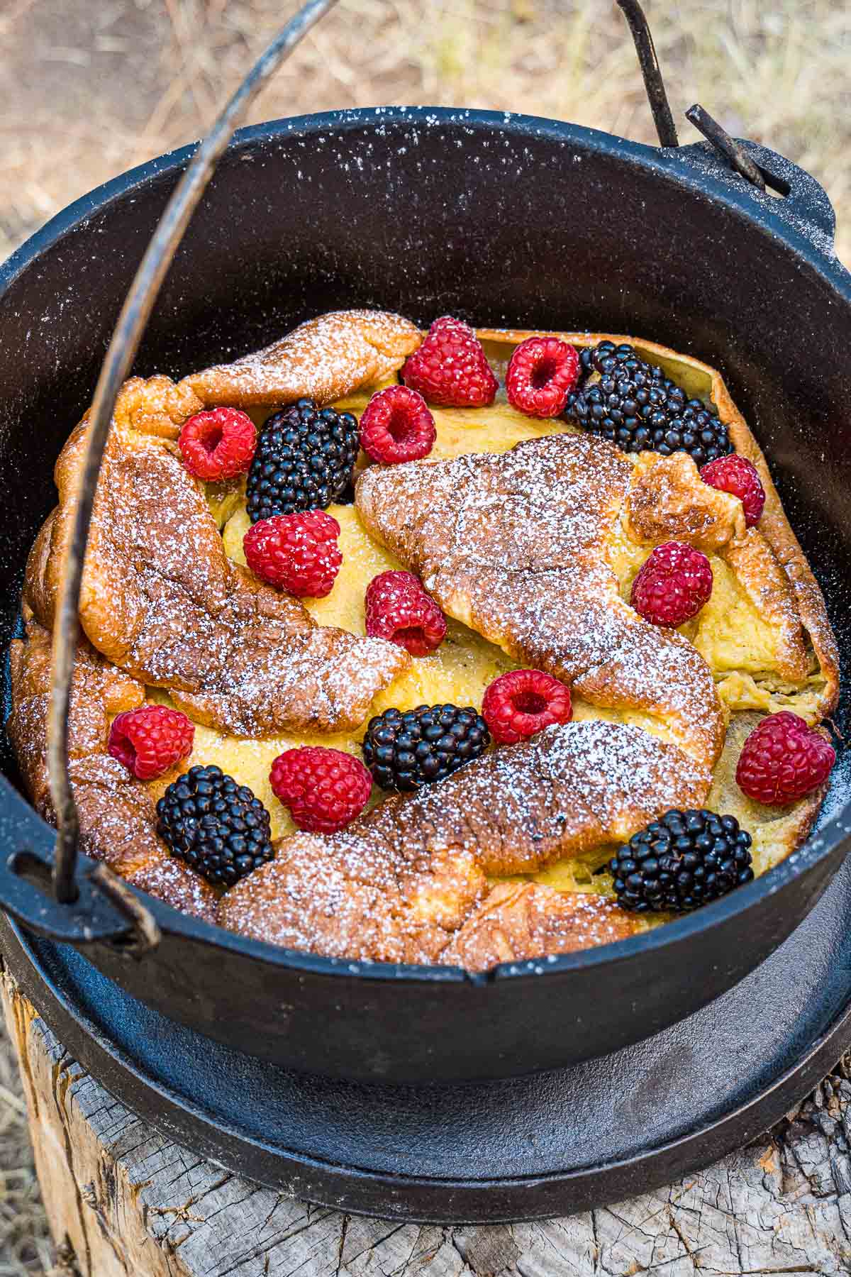 Dutch baby in a Dutch oven pot