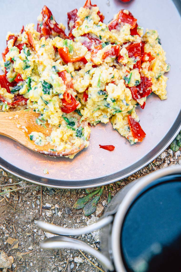 Backpacking scrambled eggs