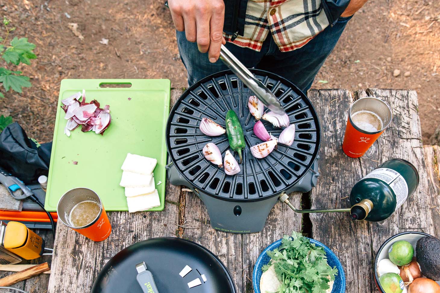 These Grilled Halloumi Tacos are a great vegetarian camping meal. Easy to prepare and even easier to clean up, this is simple camping food at it's best!