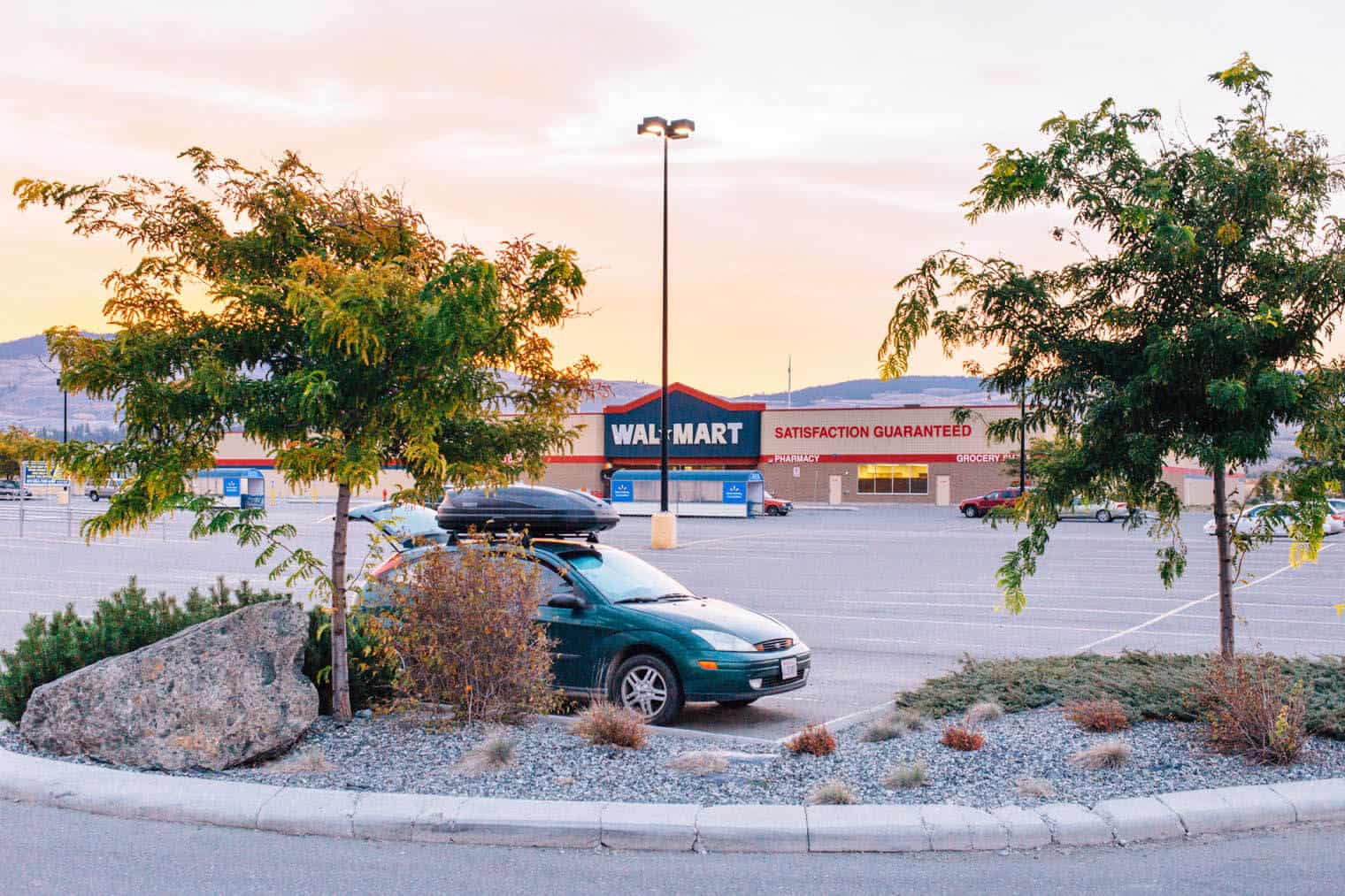 Car parked at Walmart