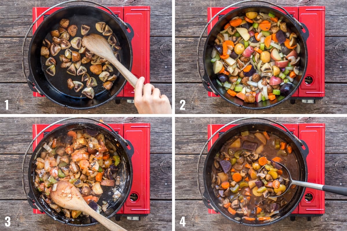 How to make Dutch oven stew step by step photos