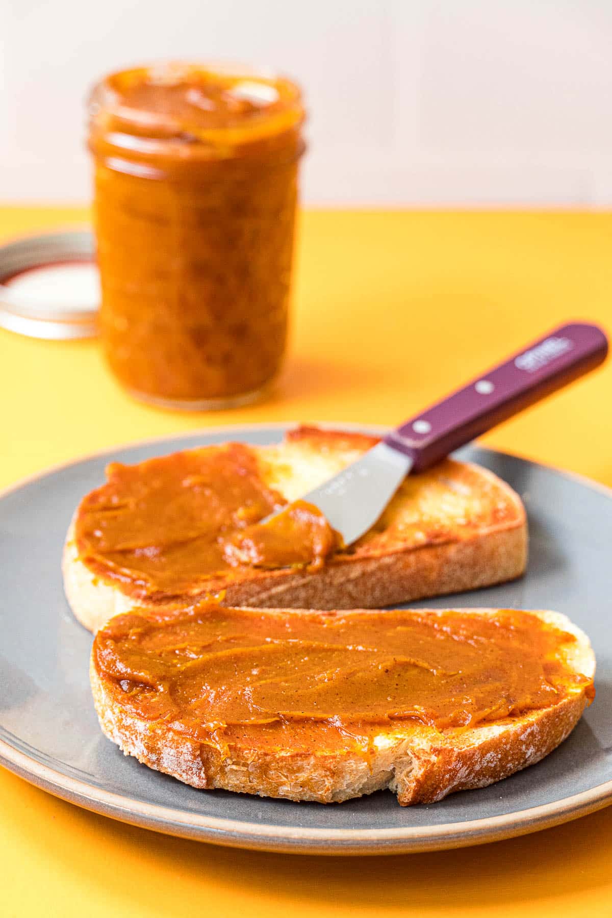 Pumpkin butter on toast.