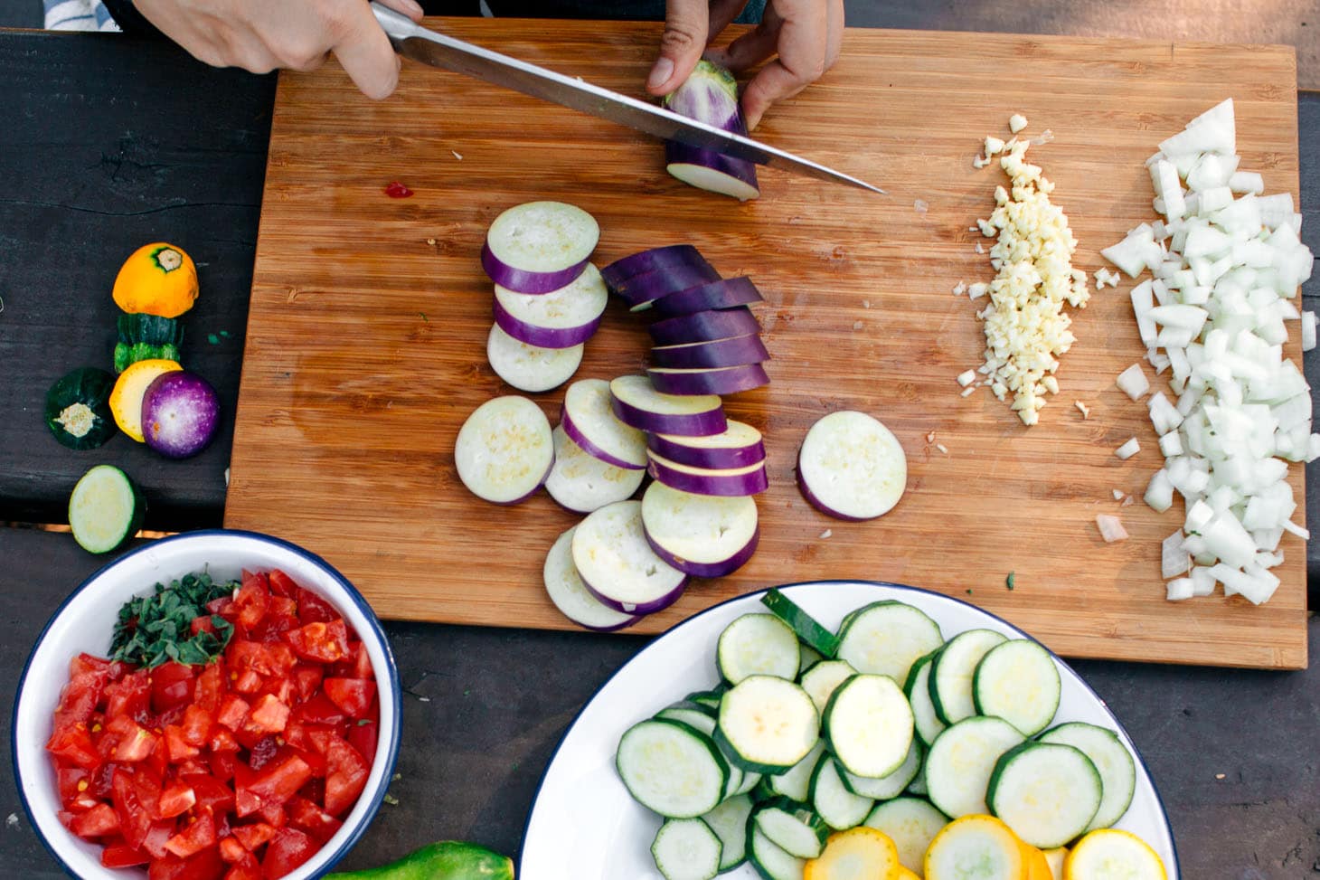 Summer vegetables for grilling