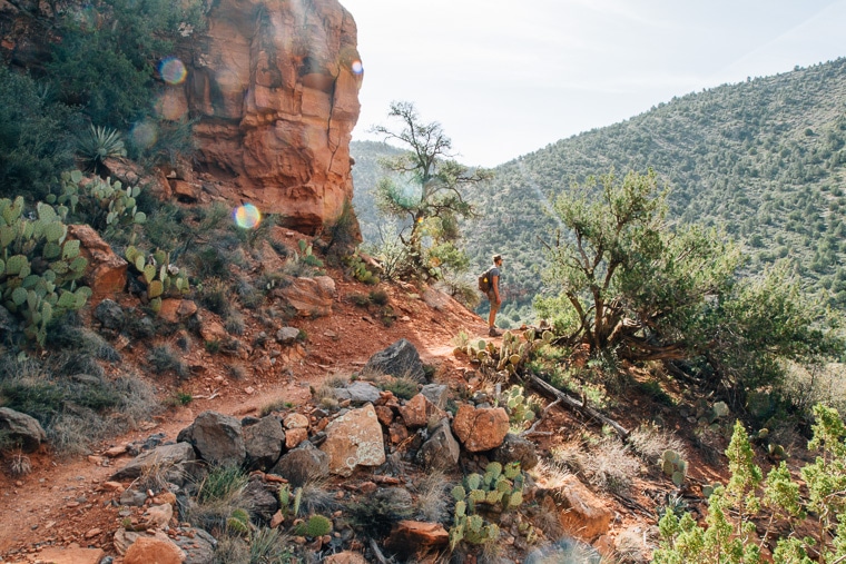 Michael hiking on the Bell Trail