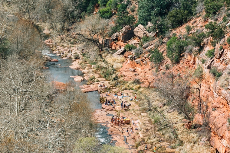 Looking down at the swimming hall at midgely bridge