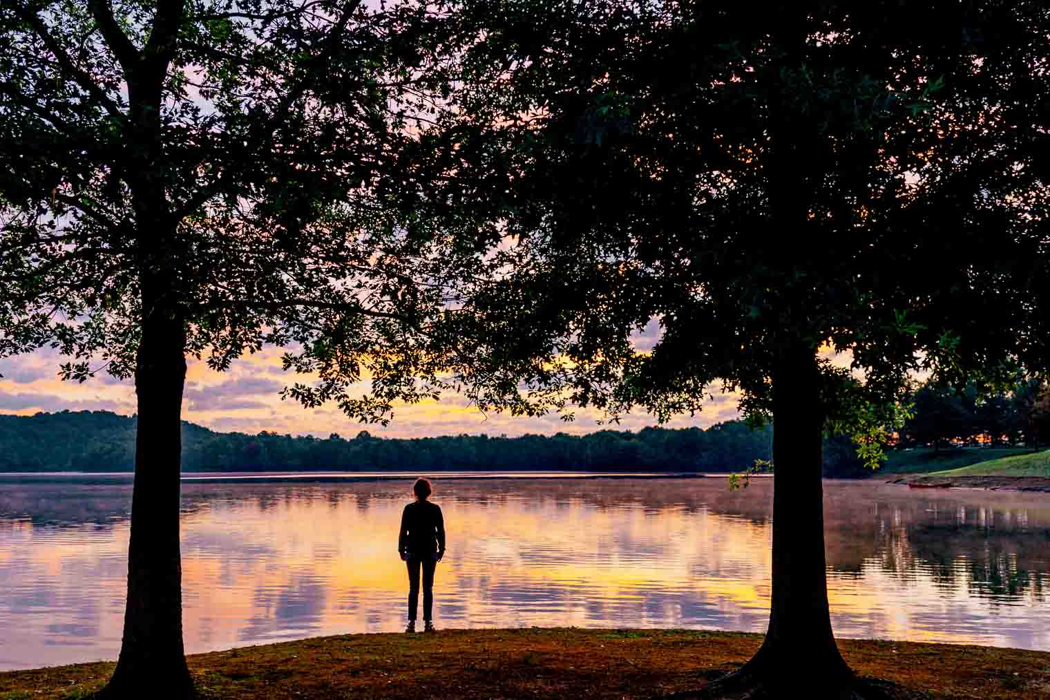 Sunrise at Summersville Lake in West Virginia