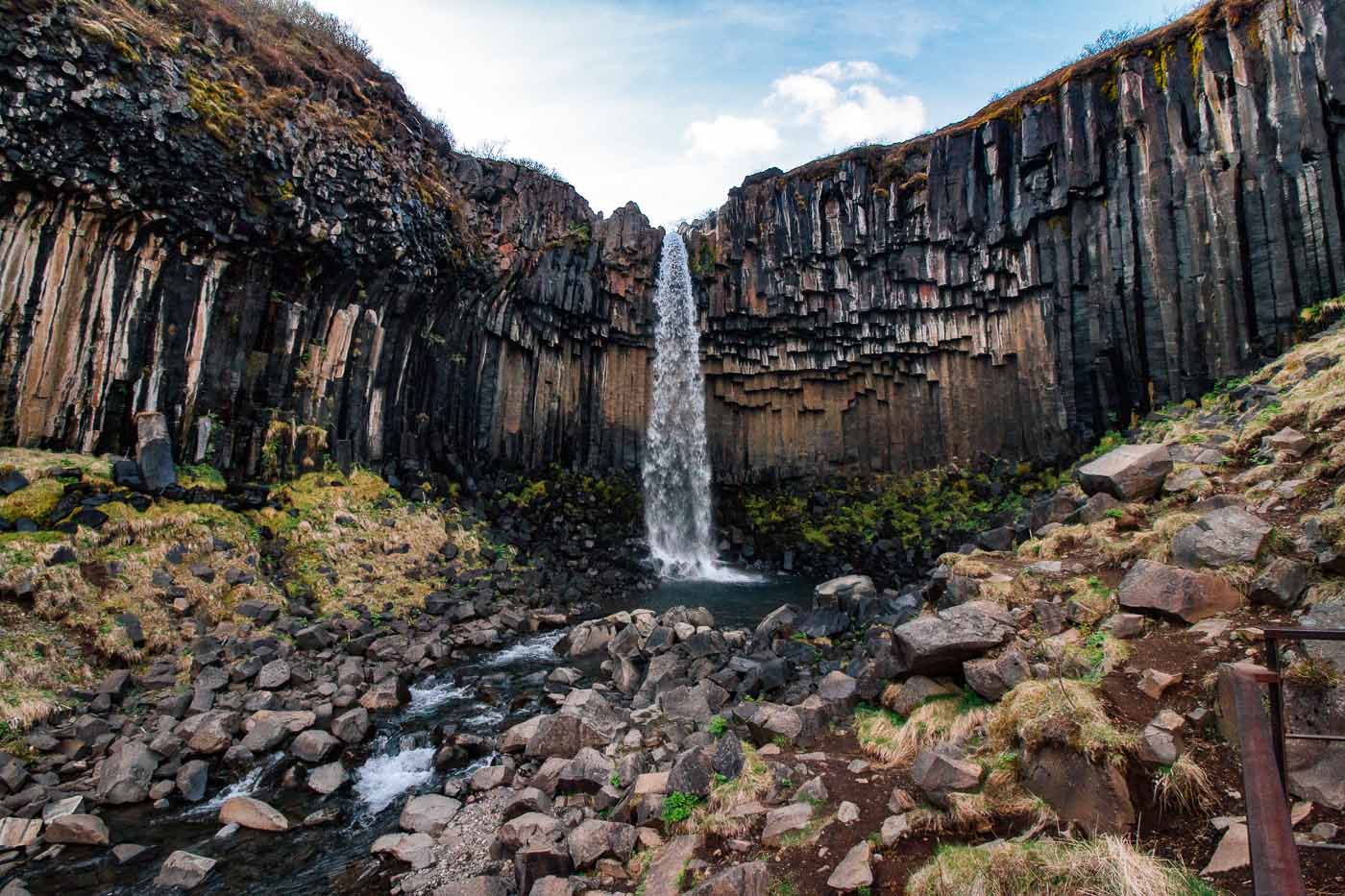 Basalt columns at the Svartifoss waterfall