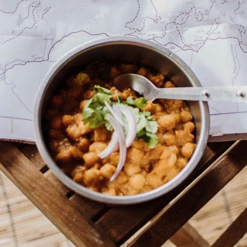 Chana masala in a bowl