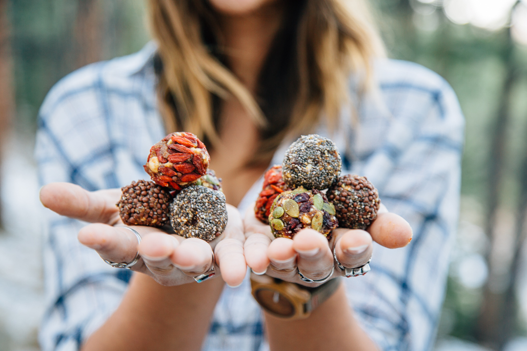 An easy make ahead snack for hiking or camping trips: Trail Mix Bliss Balls!