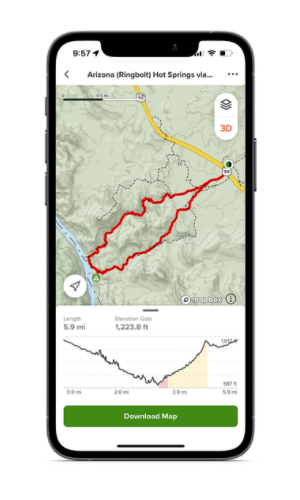 Screenshot of AllTrails app