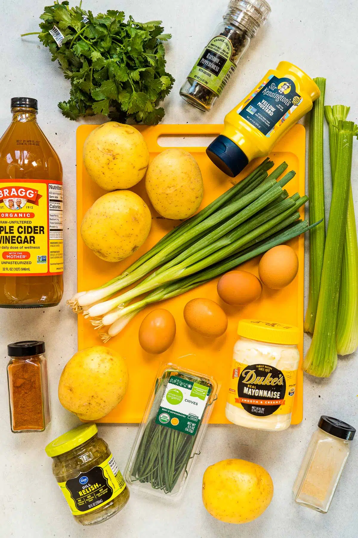 Ingredients for potato salad