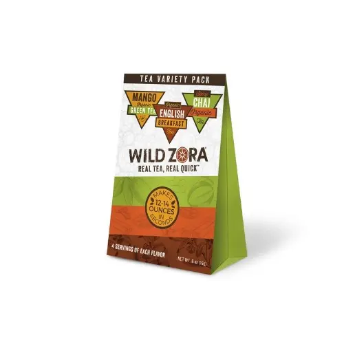 Wild Zora tea packaging