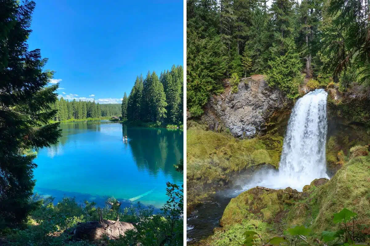 Clear Lake and Sahalie Falls